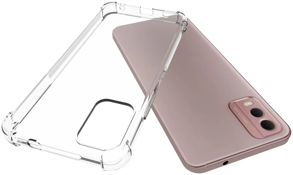 Nokia C32 Hoesje Schokbestendig en Dun TPU Back Cover Transparant afbeelding 11
