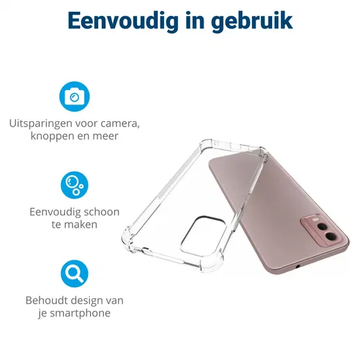 Nokia C32 Hoesje Schokbestendig en Dun TPU Back Cover Transparant afbeelding 6