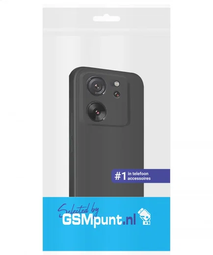 Xiaomi 13T / 13T Pro Hoesje Dun TPU Matte Back Cover Zwart afbeelding 3