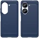 Asus Zenfone 10 Hoesje Geborsteld TPU Flexibele Back Cover Blauw afbeelding 2