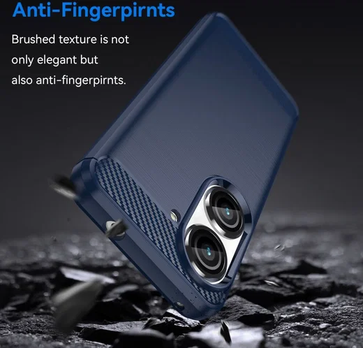 Asus Zenfone 10 Hoesje Geborsteld TPU Flexibele Back Cover Blauw afbeelding 4