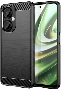 OnePlus Nord CE 3 Lite Hoesje Geborsteld TPU Back Cover Flexibel Zwart