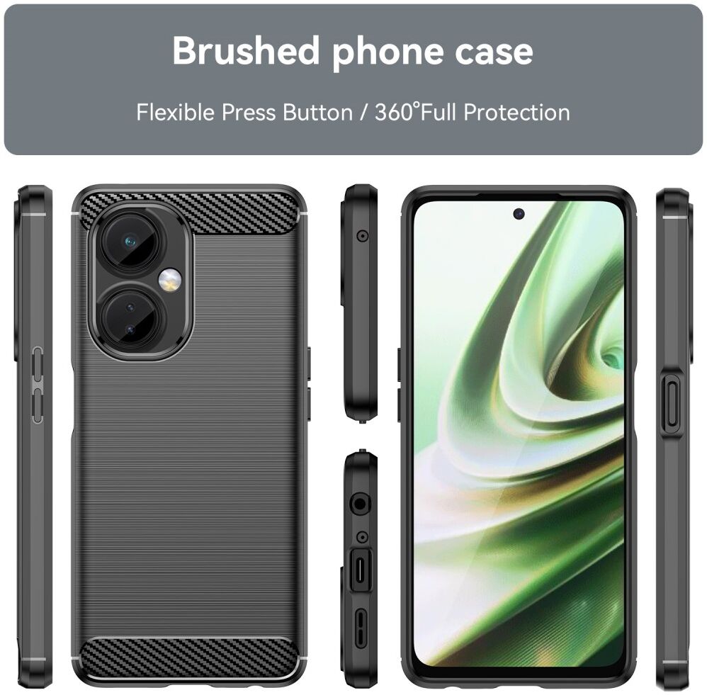 OnePlus Nord CE 3 Lite Hoesje Geborsteld TPU Back Cover Flexibel Zwart afbeelding 9