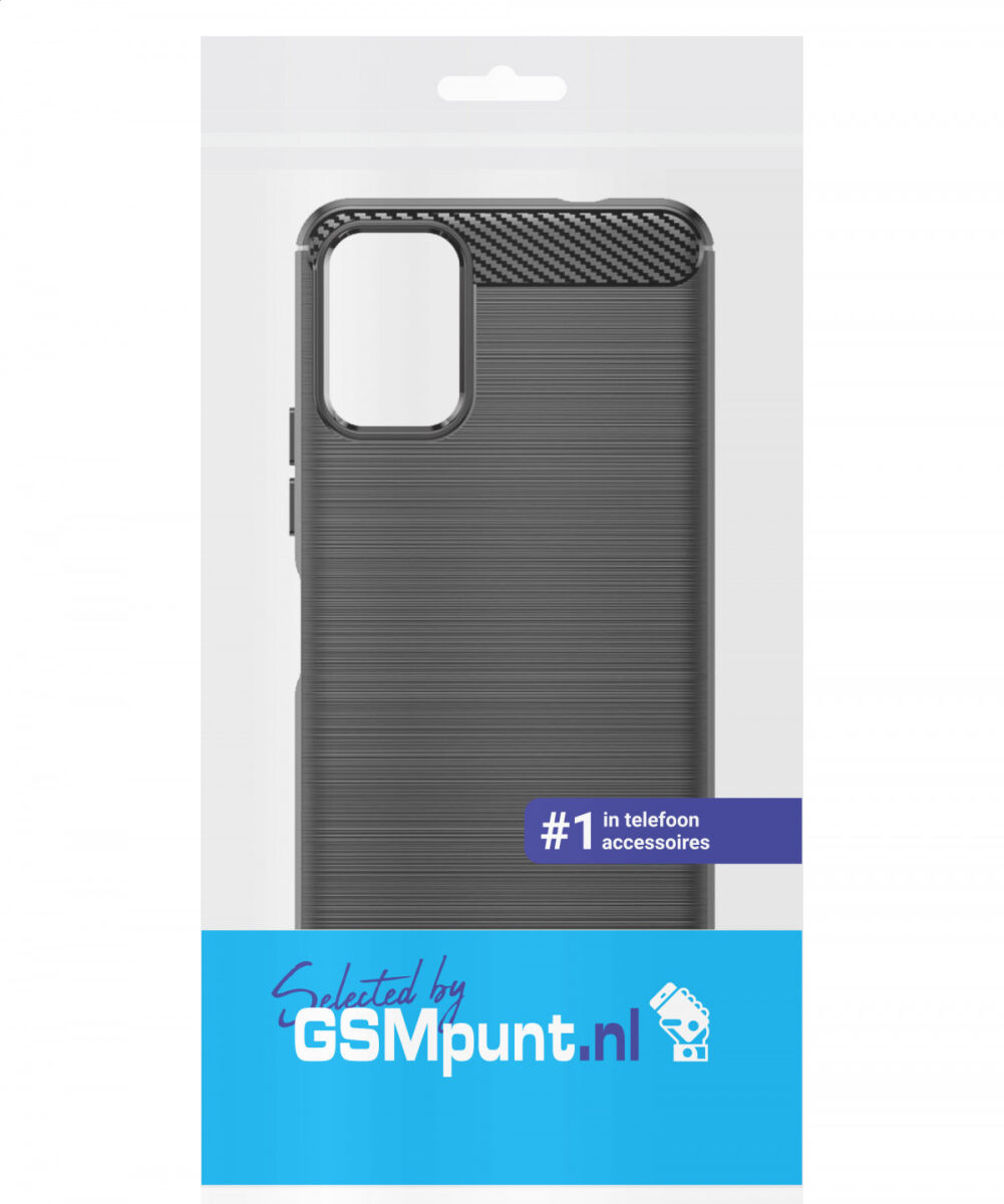 Nokia C32 Hoesje Geborsteld TPU Flexibele Back Cover Zwart afbeelding 10