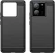 Xiaomi 13T / 13T Pro Hoesje Geborsteld TPU Flexibele Back Cover Zwart afbeelding 2