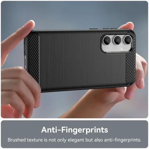 Samsung Galaxy S23 FE Hoesje Geborsteld TPU Flexibele Back Cover Zwart afbeelding 6