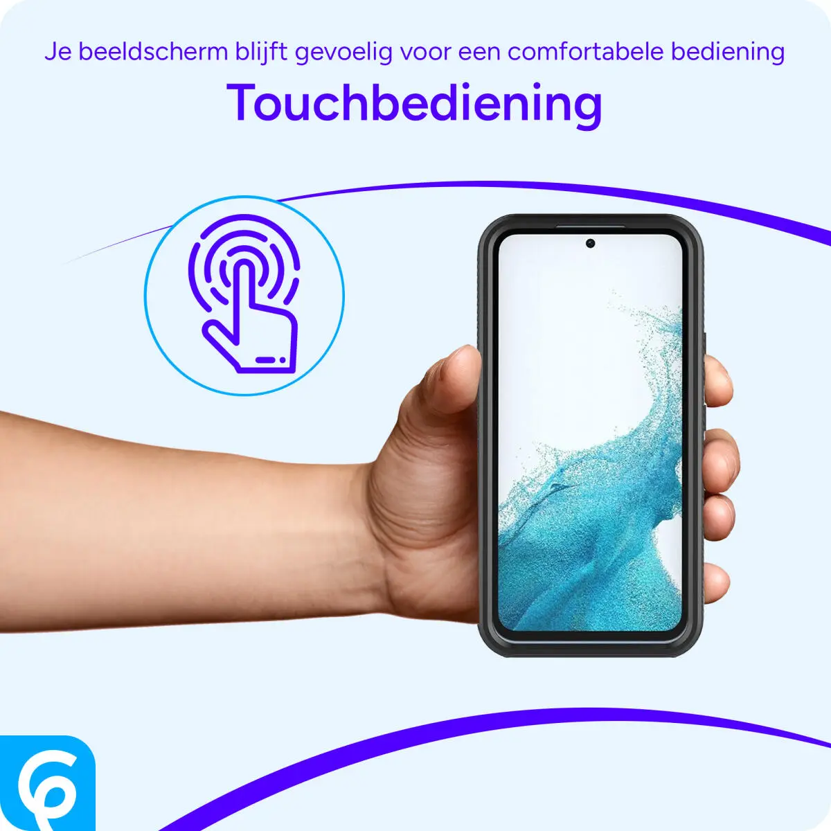 Samsung Galaxy A25 Hoesje Full Protect 360° Cover Hybride Zwart afbeelding 5