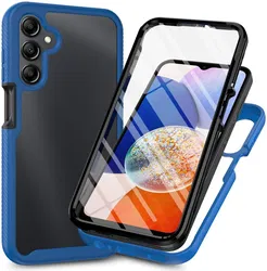 Samsung Galaxy A25 Hoesje Full Protect 360° Cover Hybride Blauw afbeelding
