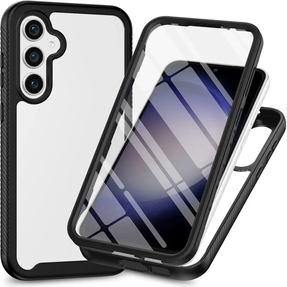 Samsung Galaxy S23 FE Hoesje Full Protect 360° Cover Hybride Zwart afbeelding 1