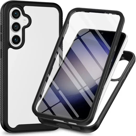Samsung Galaxy S23 FE Hoesje Full Protect 360° Cover Hybride Zwart afbeelding 1
