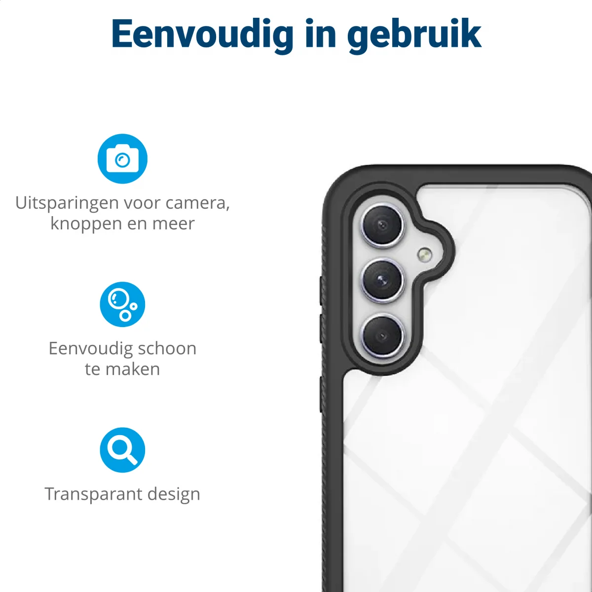 Samsung Galaxy S23 FE Hoesje Full Protect 360° Cover Hybride Zwart afbeelding 5
