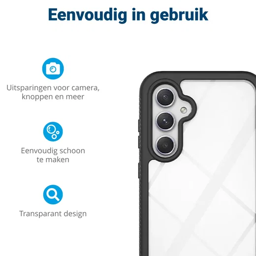 Samsung Galaxy S23 FE Hoesje Full Protect 360° Cover Hybride Zwart afbeelding 5