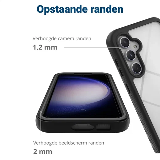 Samsung Galaxy S23 FE Hoesje Full Protect 360° Cover Hybride Zwart afbeelding 8