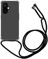 OnePlus Nord CE 3 Lite Hoesje met Koord Schokbestendig TPU Transparant afbeelding