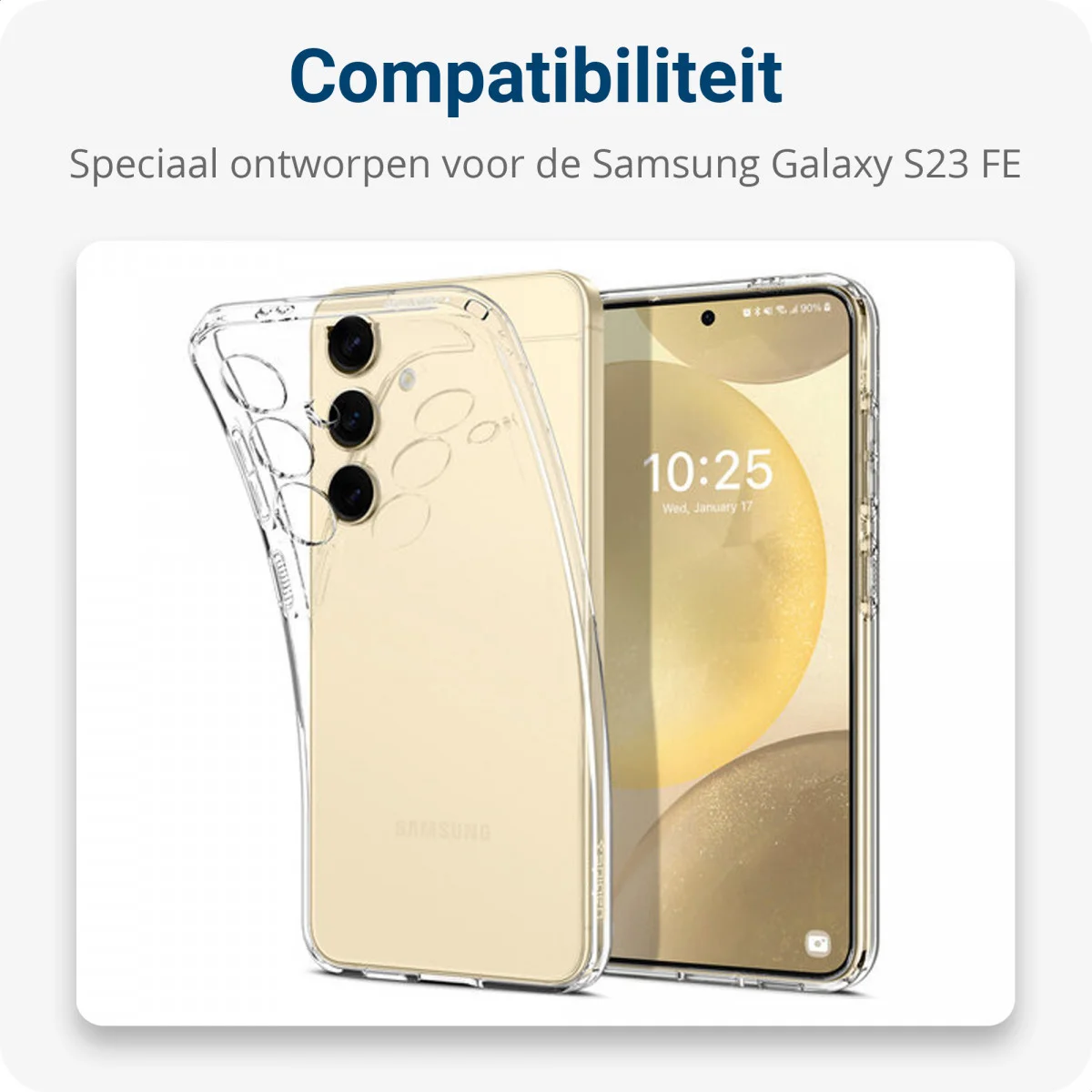 Samsung Galaxy S23 FE Hoesje met Koord Schokbestendig Transparant afbeelding 4