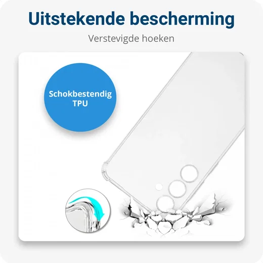Samsung Galaxy S23 FE Hoesje met Koord Schokbestendig Transparant afbeelding 2
