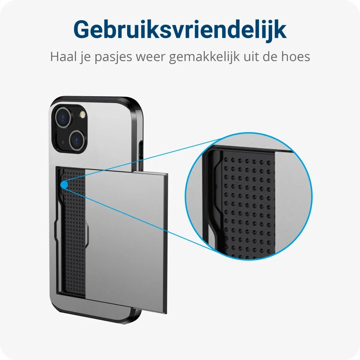Samsung Galaxy S23 FE Hoesje met Kaarthouder Back Cover Grijs afbeelding 12
