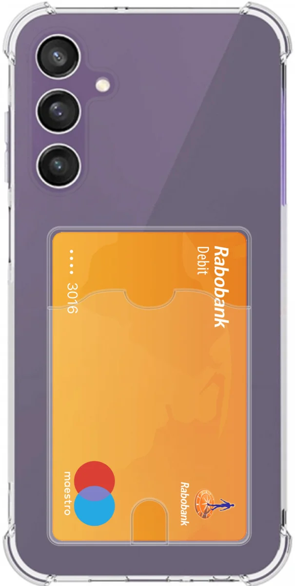 Samsung Galaxy A25 Hoesje Dun TPU met Pasjeshouder Transparant afbeelding 1