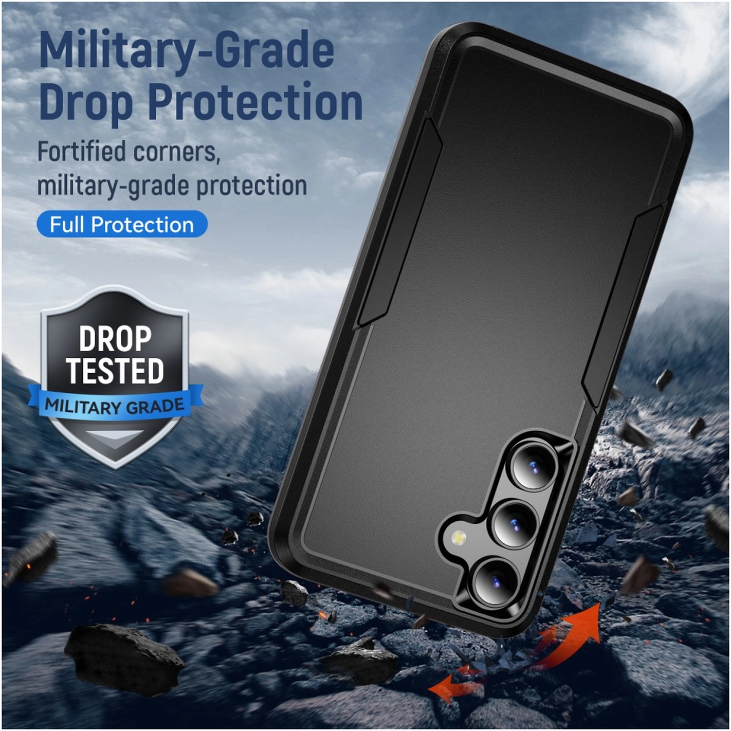 Samsung Galaxy S23 FE Hoesje Schokbestendige Hardcase Zwart afbeelding 2