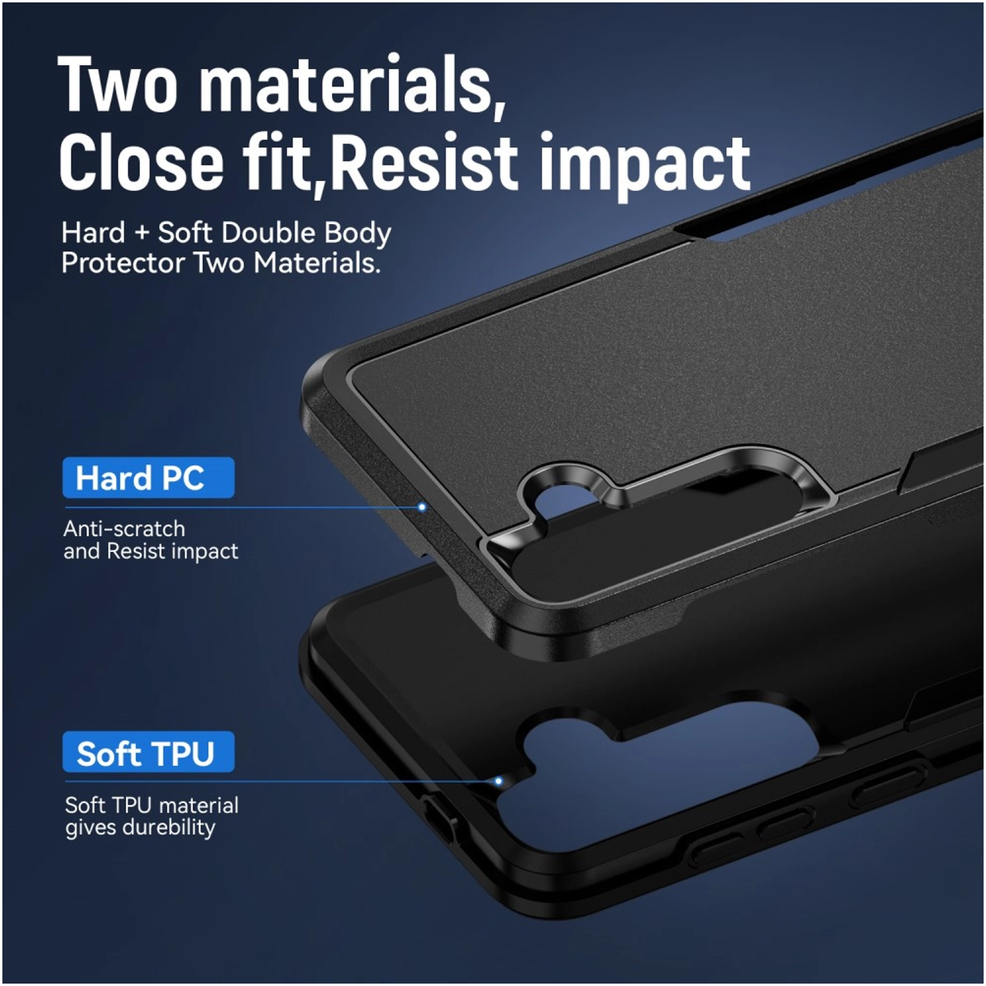 Samsung Galaxy S23 FE Hoesje Schokbestendige Hardcase Zwart afbeelding 4