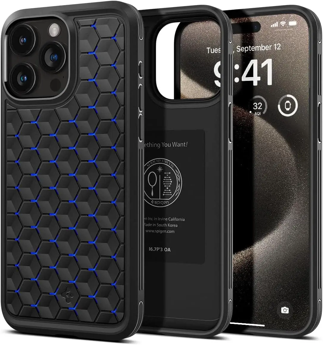 Spigen Cryo Armor Apple iPhone 15 Pro Max Hoesje Back Cover Blauw afbeelding 1