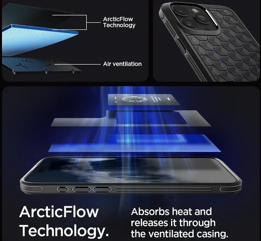 Spigen Cryo Armor Apple iPhone 15 Pro Max Hoesje Back Cover Blauw afbeelding 15