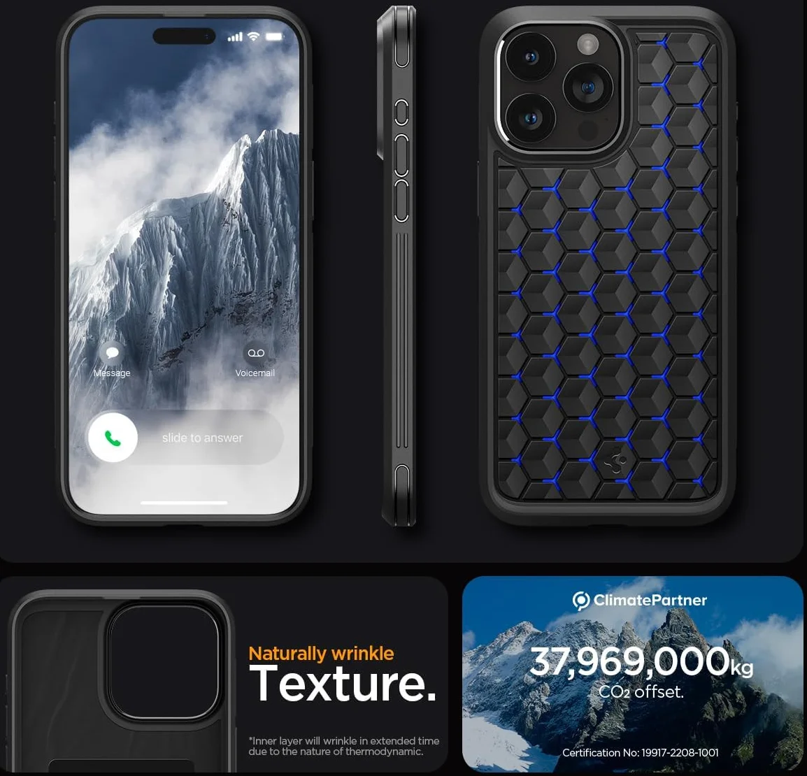 Spigen Cryo Armor Apple iPhone 15 Pro Max Hoesje Back Cover Blauw afbeelding 19