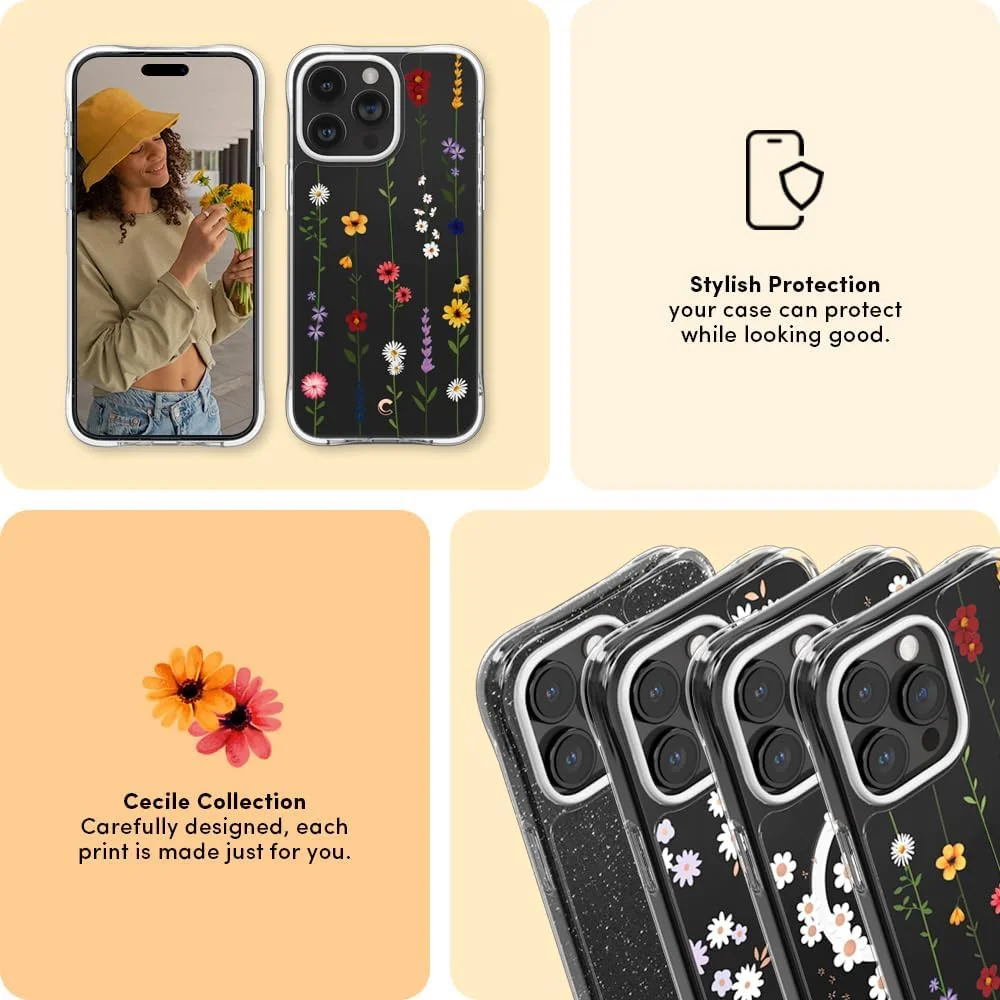 Spigen Cyrill Cecile Apple iPhone 15 Pro Max Hoesje Flower Garden afbeelding 7