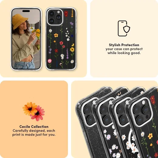 Spigen Cyrill Cecile Apple iPhone 15 Pro Max Hoesje Flower Garden afbeelding 7