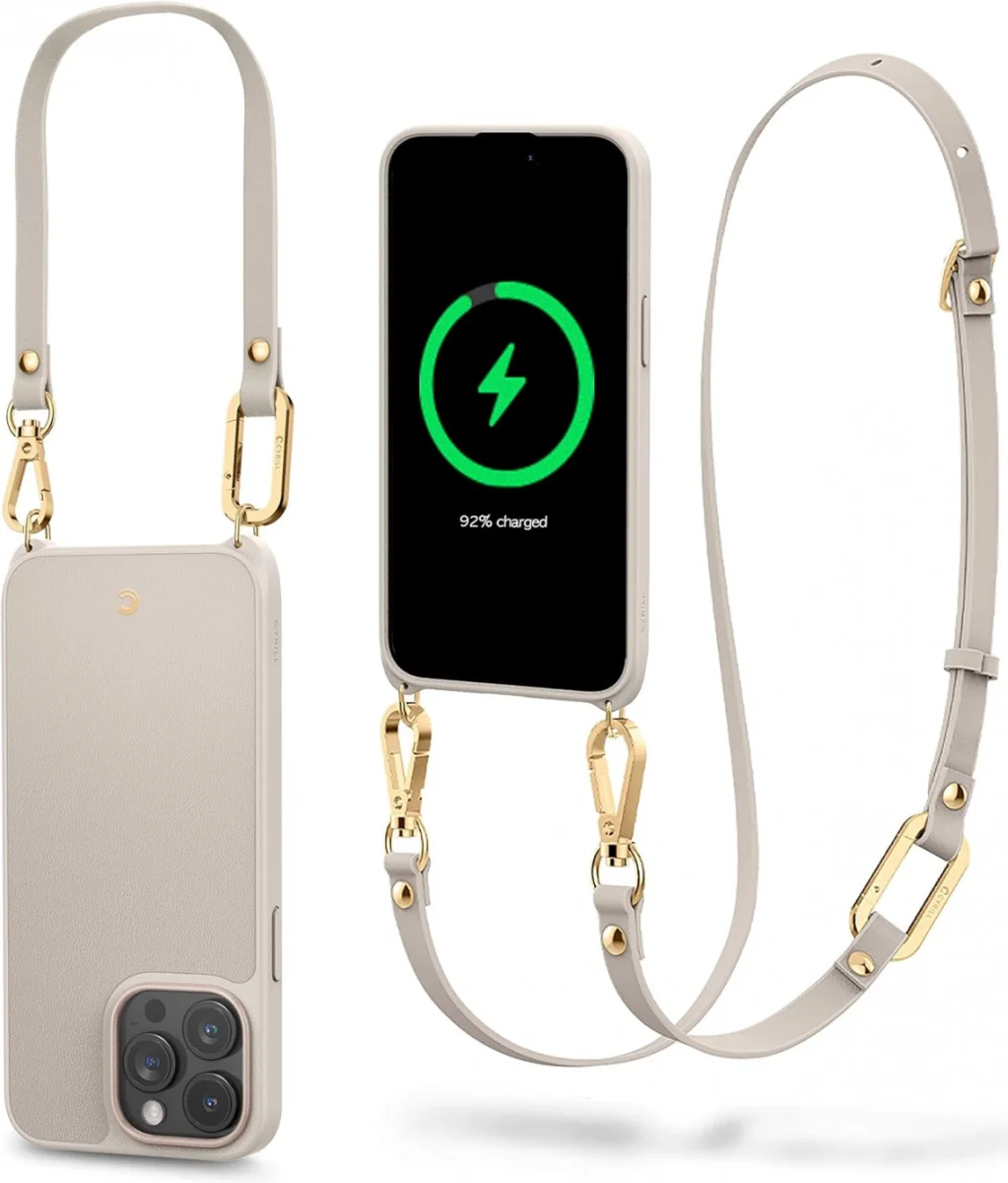 Spigen Cyrill Classic Charm MagSafe iPhone 15 Pro Max Hoesje Cream afbeelding 1