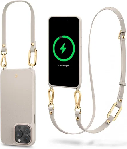 Spigen Cyrill Classic Charm MagSafe iPhone 15 Pro Max Hoesje Cream afbeelding 1