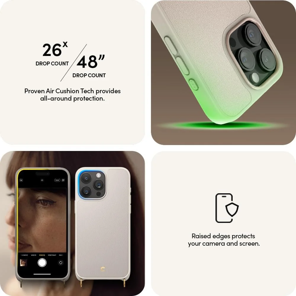 Spigen Cyrill Classic Charm MagSafe iPhone 15 Pro Max Hoesje Cream afbeelding 7
