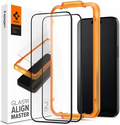 Spigen AlignMaster Apple iPhone 15 Tempered Glass (2-Pack) afbeelding