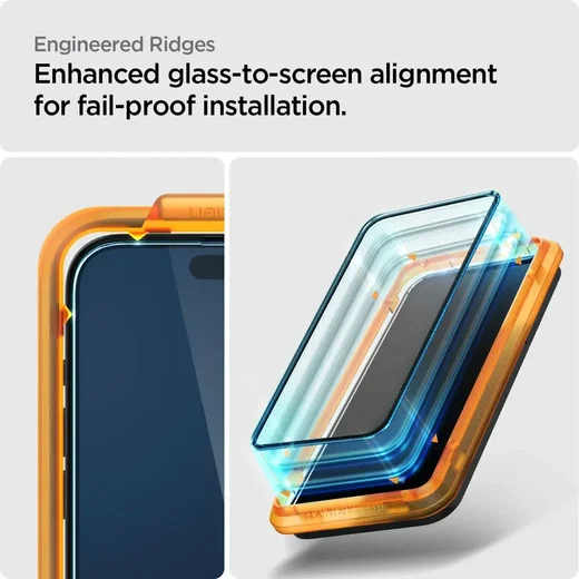 Spigen AlignMaster Apple iPhone 15 Tempered Glass (2-Pack) afbeelding 3