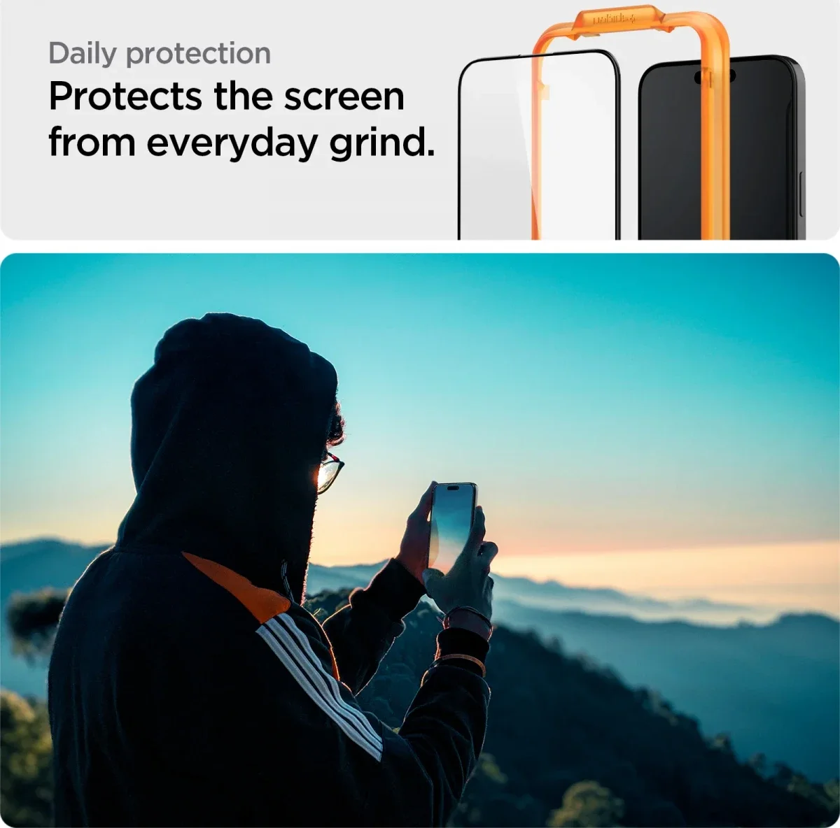 Spigen AlignMaster Apple iPhone 15 Tempered Glass (2-Pack) afbeelding 5