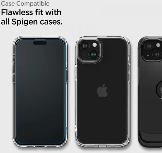 Spigen AlignMaster Apple iPhone 15 Tempered Glass (2-Pack) afbeelding 6