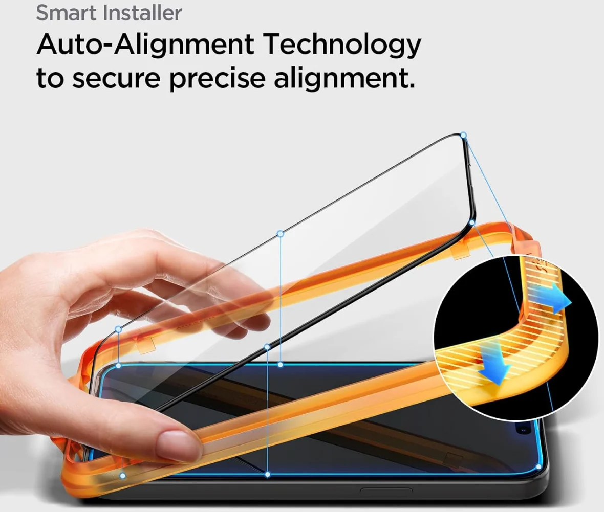 Spigen AlignMaster Apple iPhone 15 Pro Tempered Glass (2-Pack) afbeelding 4