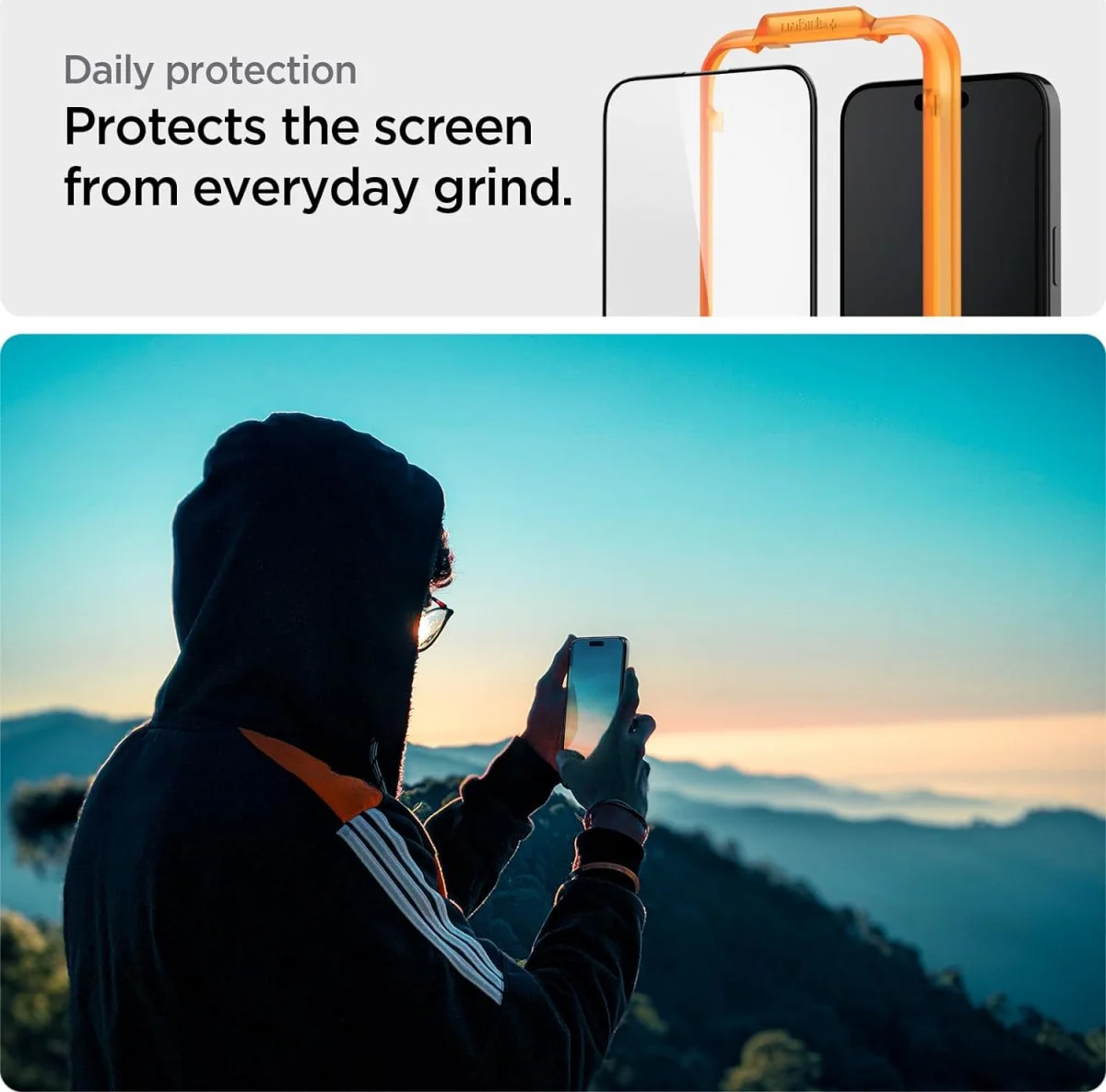Spigen AlignMaster Apple iPhone 15 Pro Tempered Glass (2-Pack) afbeelding 8