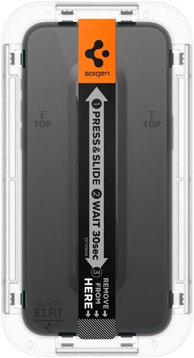 Spigen EZ Fit GLAS.tR iPhone 15 Pro Max Screen Protector Transparant 2-Pack afbeelding 12