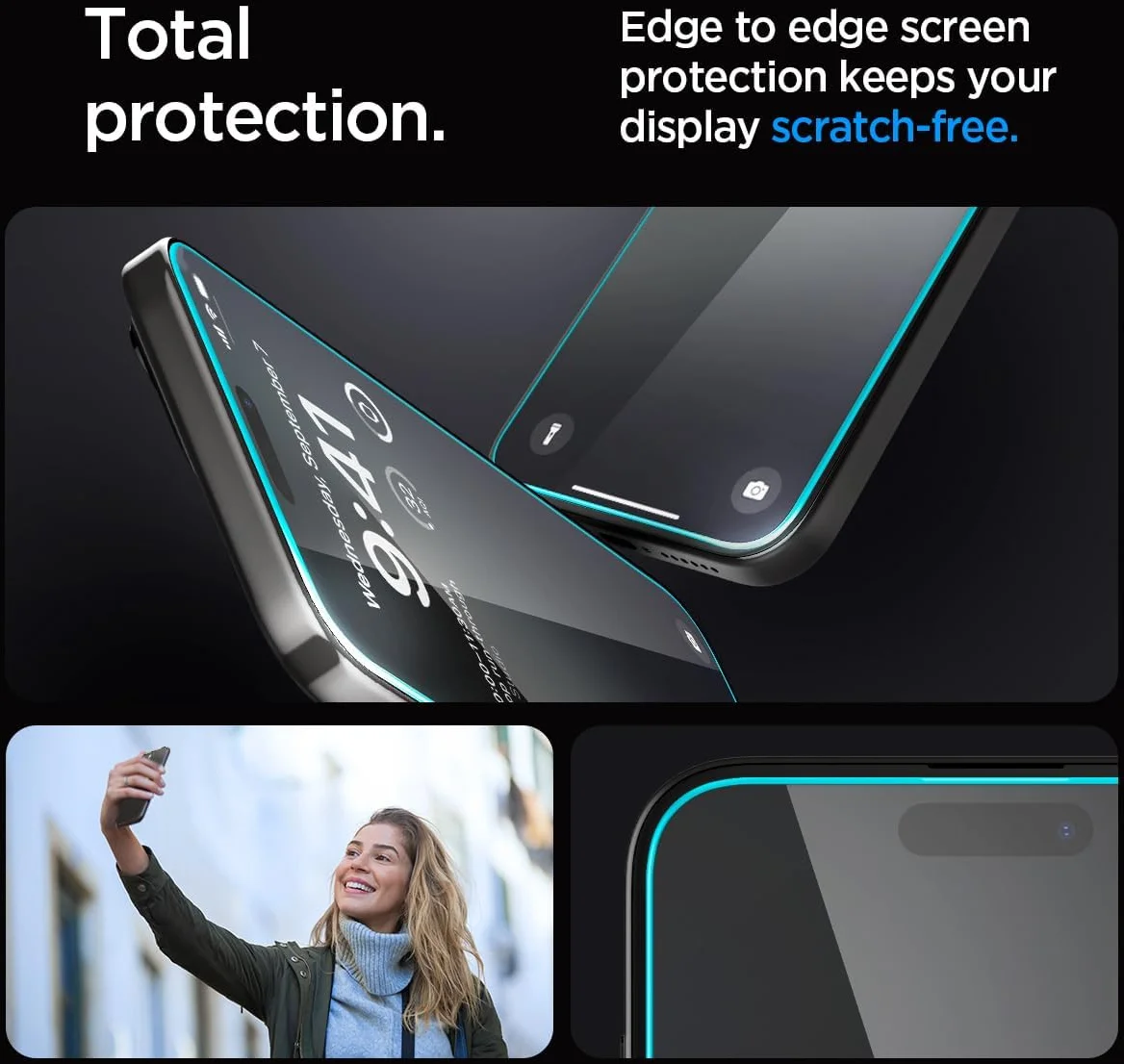 Spigen EZ Fit GLAS.tR iPhone 15 Pro Max Screen Protector Transparant 2-Pack afbeelding 5