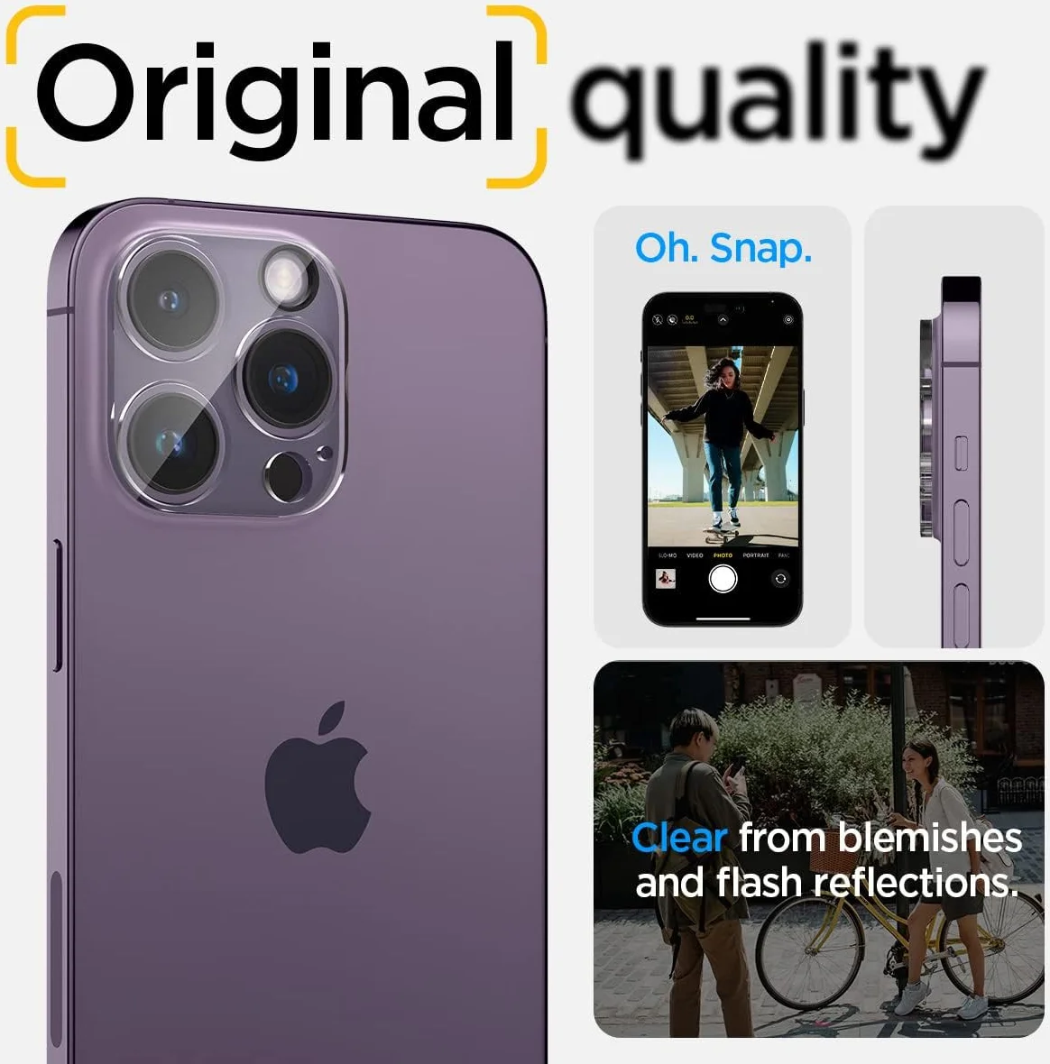 Spigen Optik iPhone 16 Pro (Max) / 15 Pro (Max) Camera Protector (2-Pack) afbeelding 5