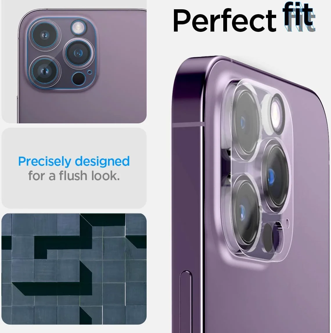 Spigen Optik iPhone 16 Pro (Max) / 15 Pro (Max) Camera Protector (2-Pack) afbeelding 6