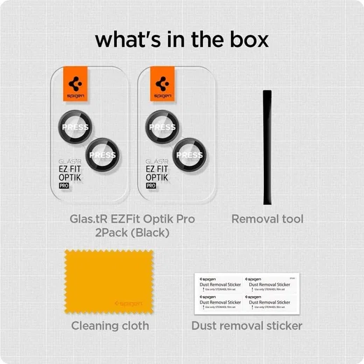 Spigen Optik Pro iPhone 15/15 Plus Camera Lens Protector Glas (2-Pack) afbeelding 8
