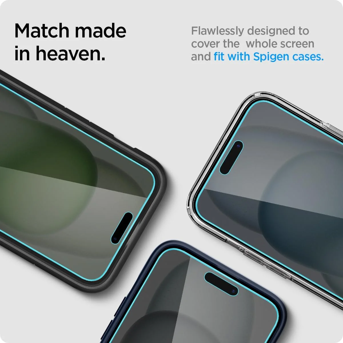 Spigen EZ Fit Glas.tR Apple iPhone 16 / 15 Privacy Glass (2-Pack) afbeelding 8
