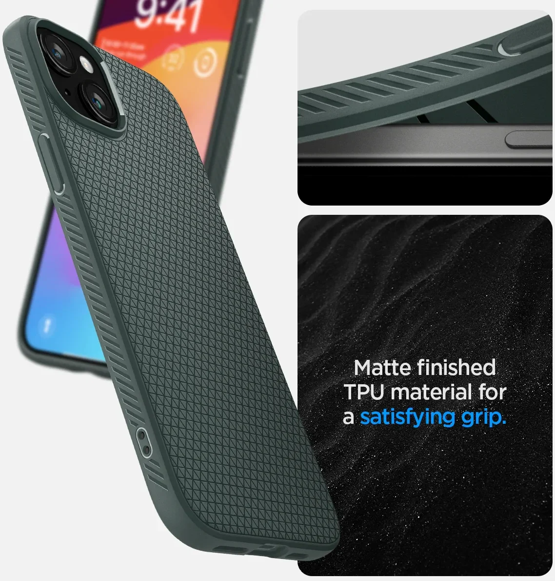 Spigen Liquid Air Apple iPhone 15 Hoesje Back Cover Groen afbeelding 4
