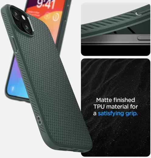 Spigen Liquid Air Apple iPhone 15 Hoesje Back Cover Groen afbeelding 4