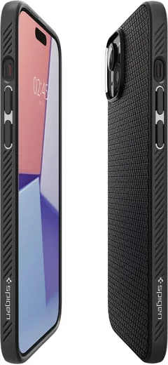 Spigen Liquid Air Apple iPhone 15 Plus Hoesje Back Cover Matte Zwart afbeelding 18