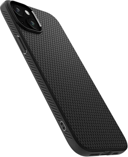 Spigen Liquid Air Apple iPhone 15 Plus Hoesje Back Cover Matte Zwart afbeelding 12