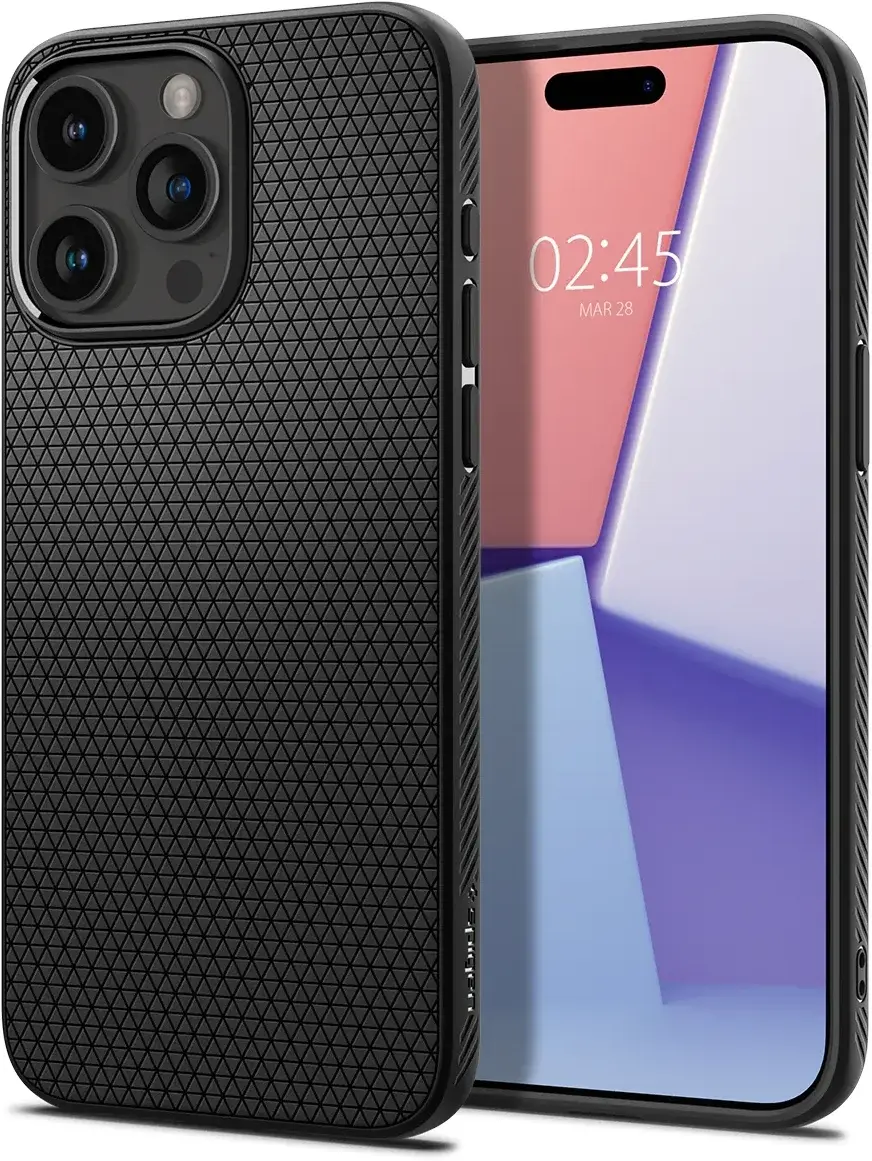 Spigen Liquid Air Apple iPhone 15 Pro Hoesje Back Cover Matte Zwart afbeelding 8
