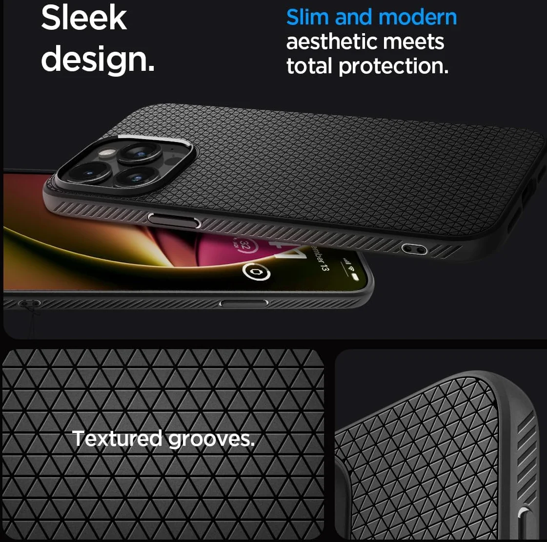 Spigen Liquid Air Apple iPhone 15 Pro Hoesje Back Cover Matte Zwart afbeelding 7